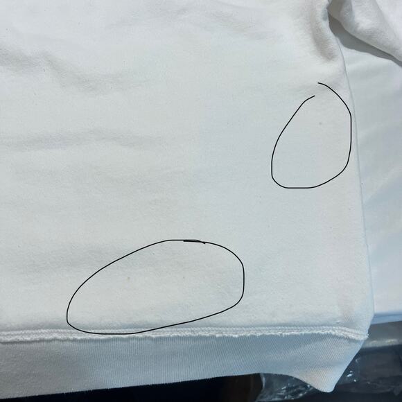 Hollister California Hoodie Women’s Medium White Graphic Pullover W/ Stains - Picture 6 of 9